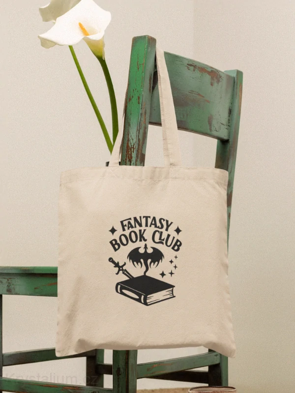 FANTASY BOOK CLUB DRAK plátěná taška NATURAL